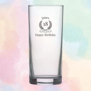 Personalised Birthday Hiball Glass Wreath